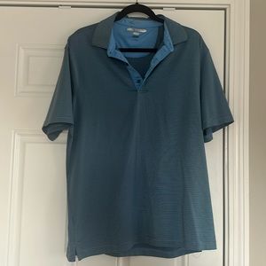 GREG NORMAN blue golf polo light dry fit material size large